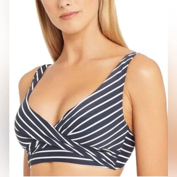 Sea Level Chamarel Cross Front Bikini Top in Night Sky - Picture 1 of 9